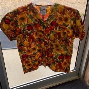 Fall scrub top